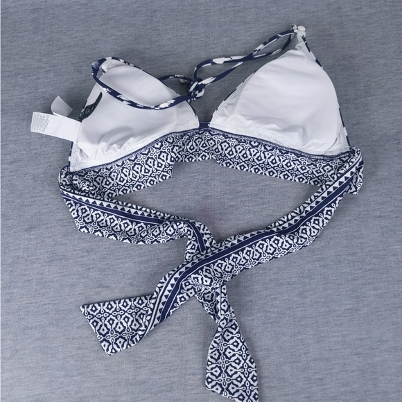 🎅🏻 3/$50 👯♀️Host Pick⚡️La Blanca Changing Tides Banded Halter Triangle Top - Picture 6 of 10